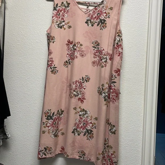 maurices pink dress Maurices Dress Womens Large Pink Elastic Waist Office Career Brunch  Feminine